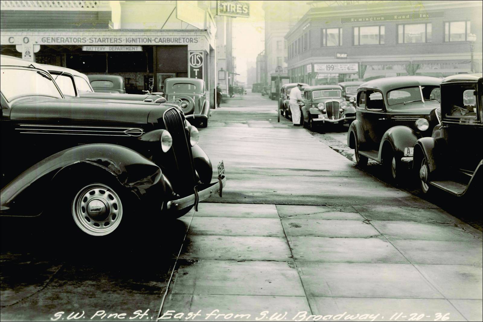 Vintage Street Scene Classic Cars Wall Art