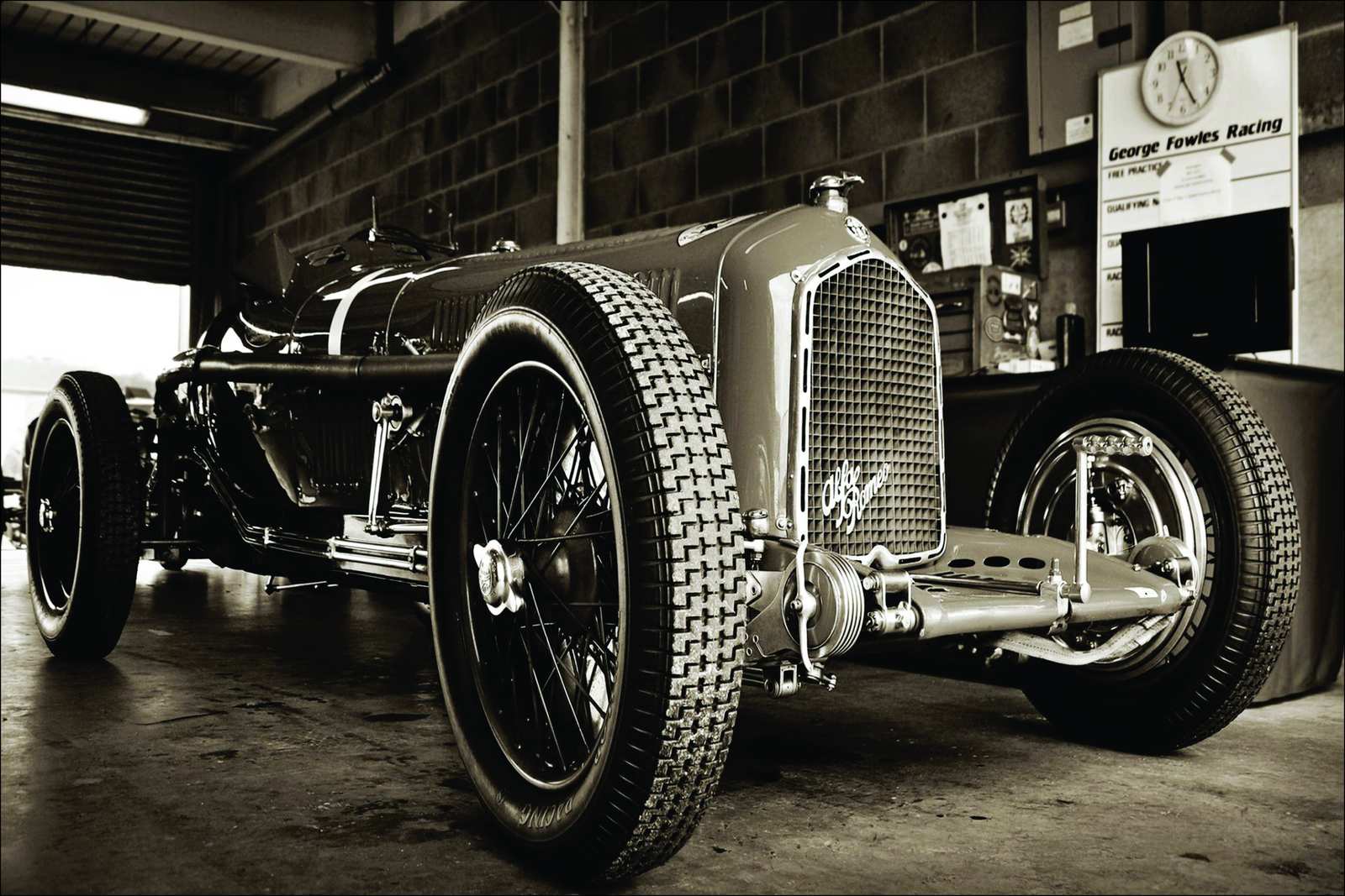 Vintage Alfa Romeo Racing Car Wall Art