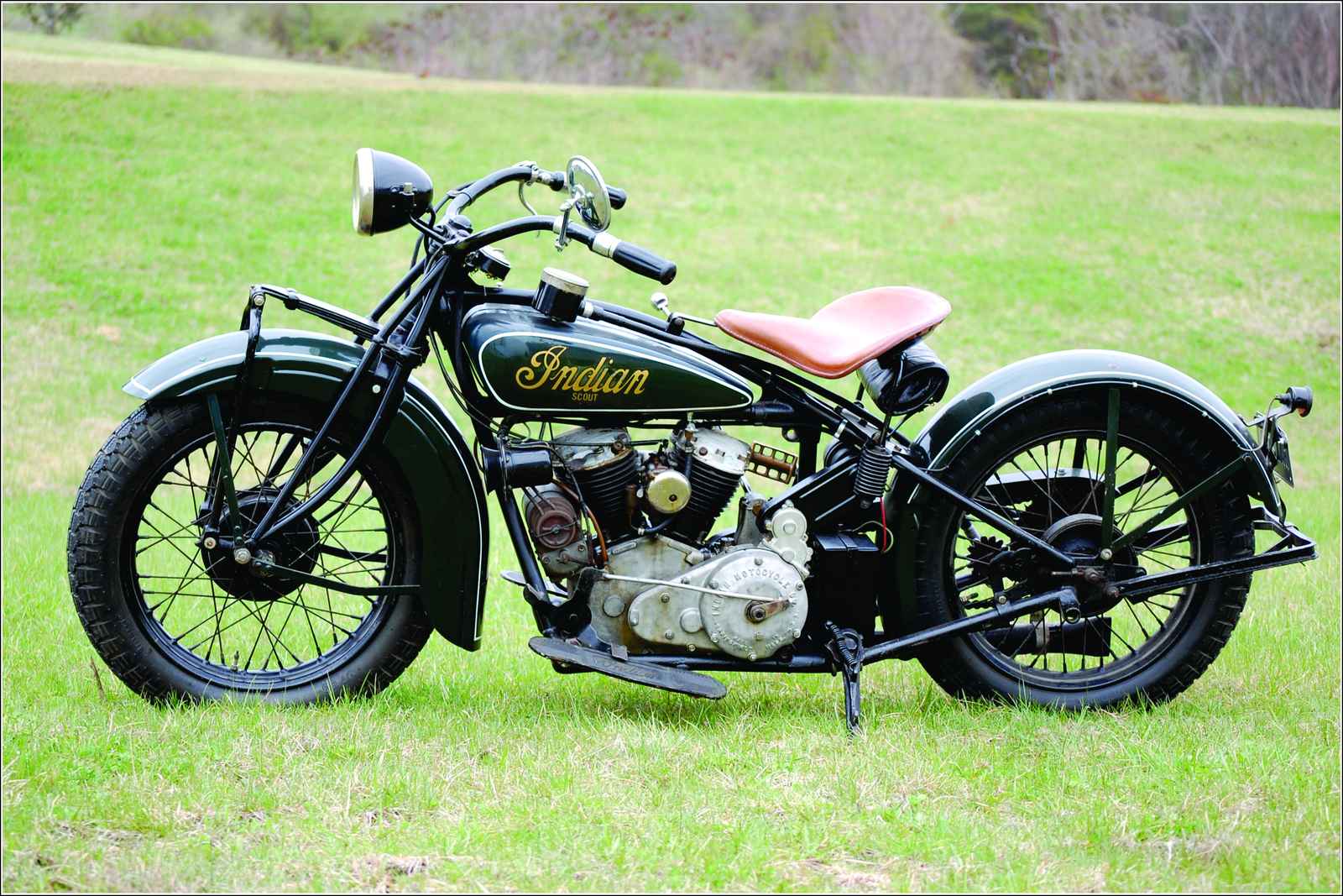 Vintage Indian Scout Motorcycle Wall Art
