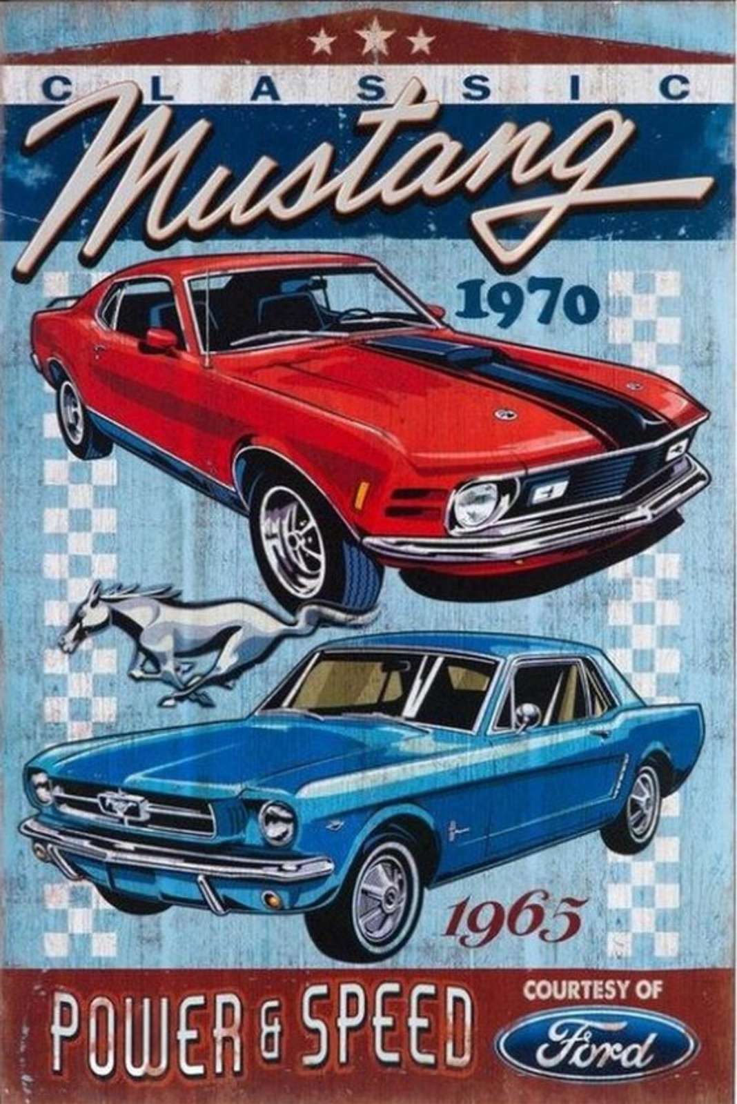 Classic Mustang Power & Speed Wall Art