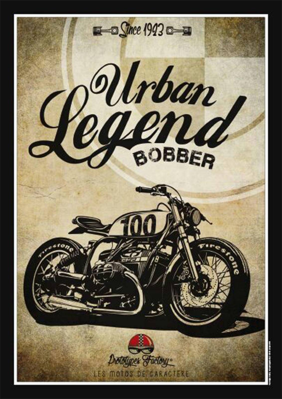 Urban Legend Bobber Motorcycle Wall Art
