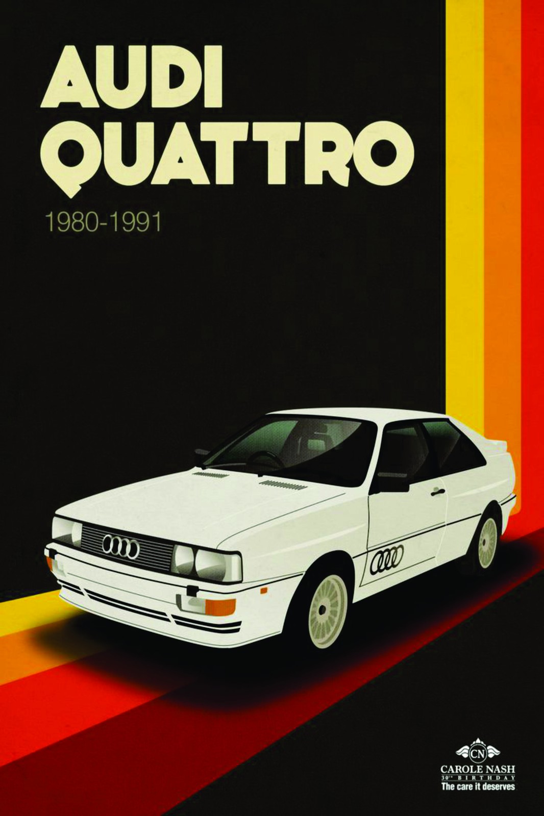 Retro Audi Quattro 1980-1991 Wall Art