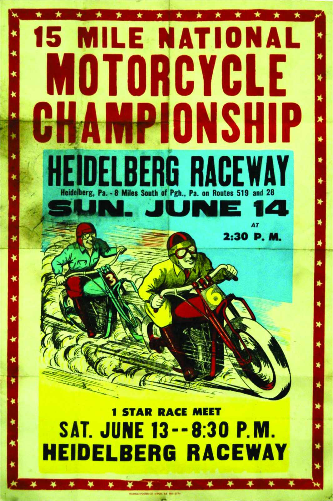 Vintage Motorcycle Race Heidelberg Wall Art