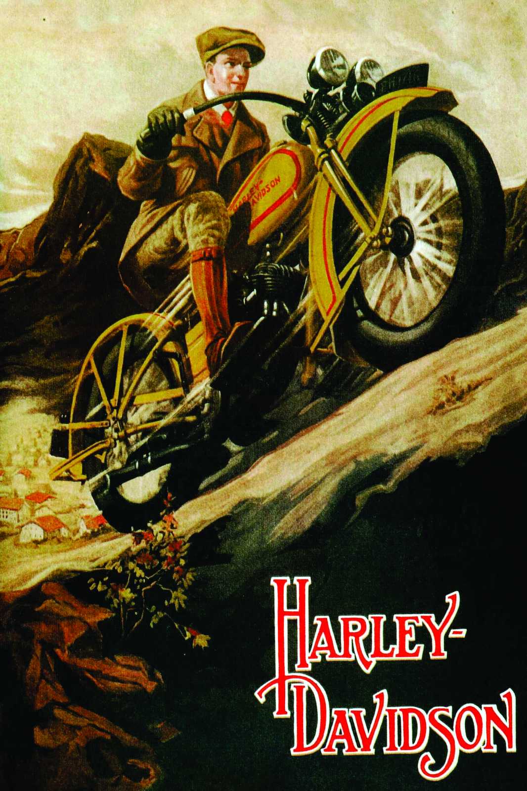 Vintage Harley Davidson Rider Wall Art