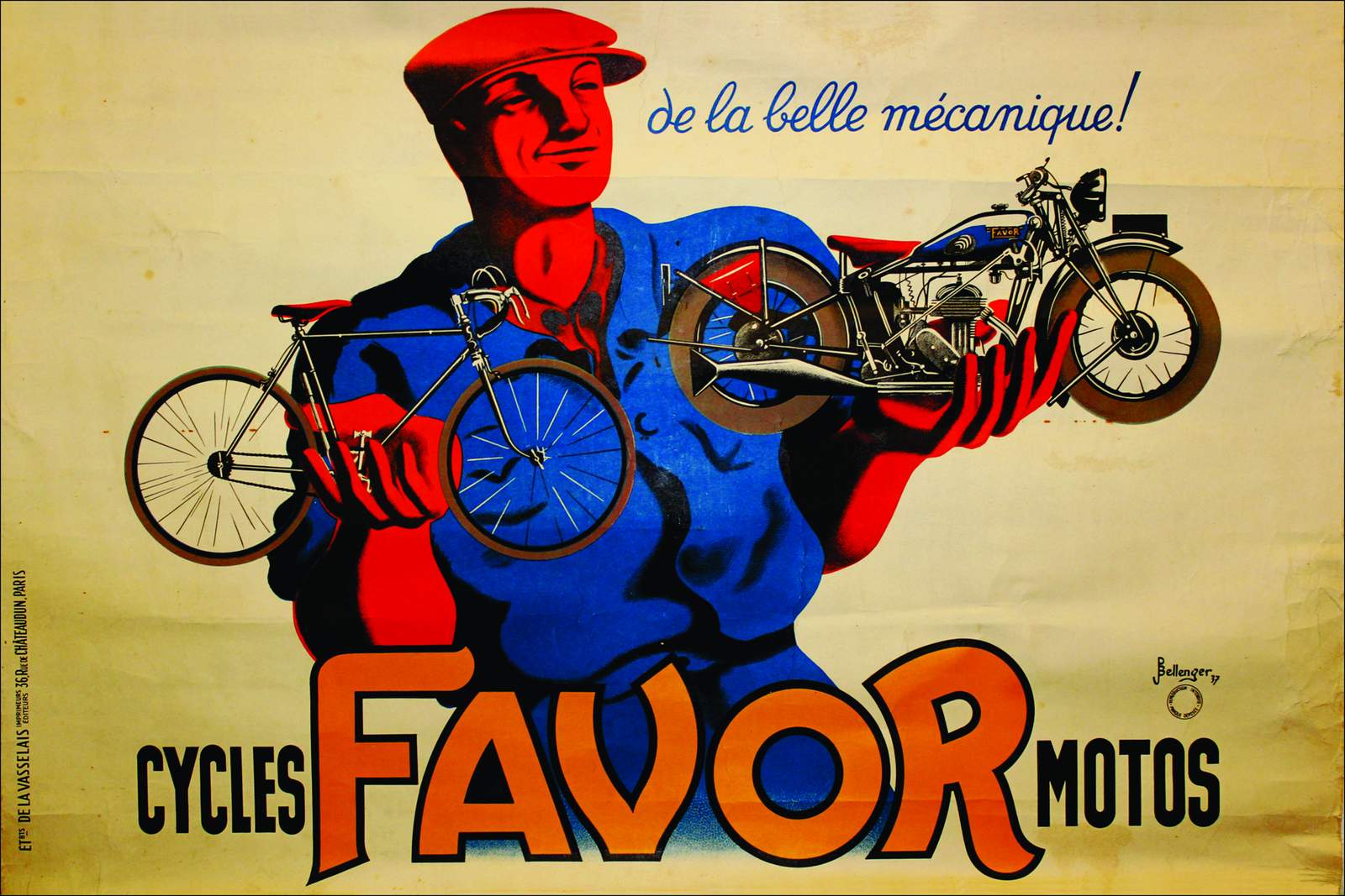 Vintage Cycles Motos Favor Wall Art