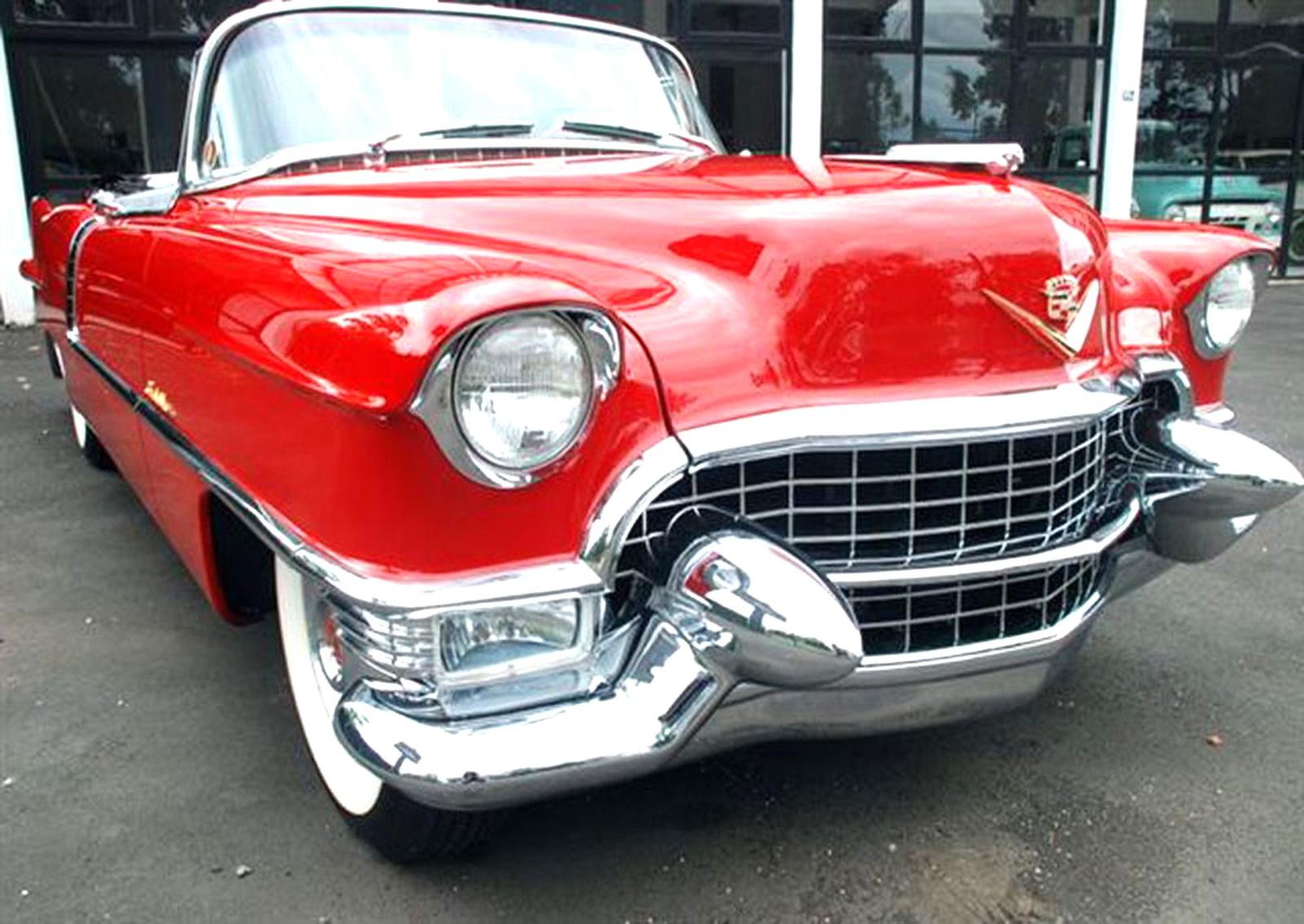 Vintage Red Cadillac Convertible Wall Art