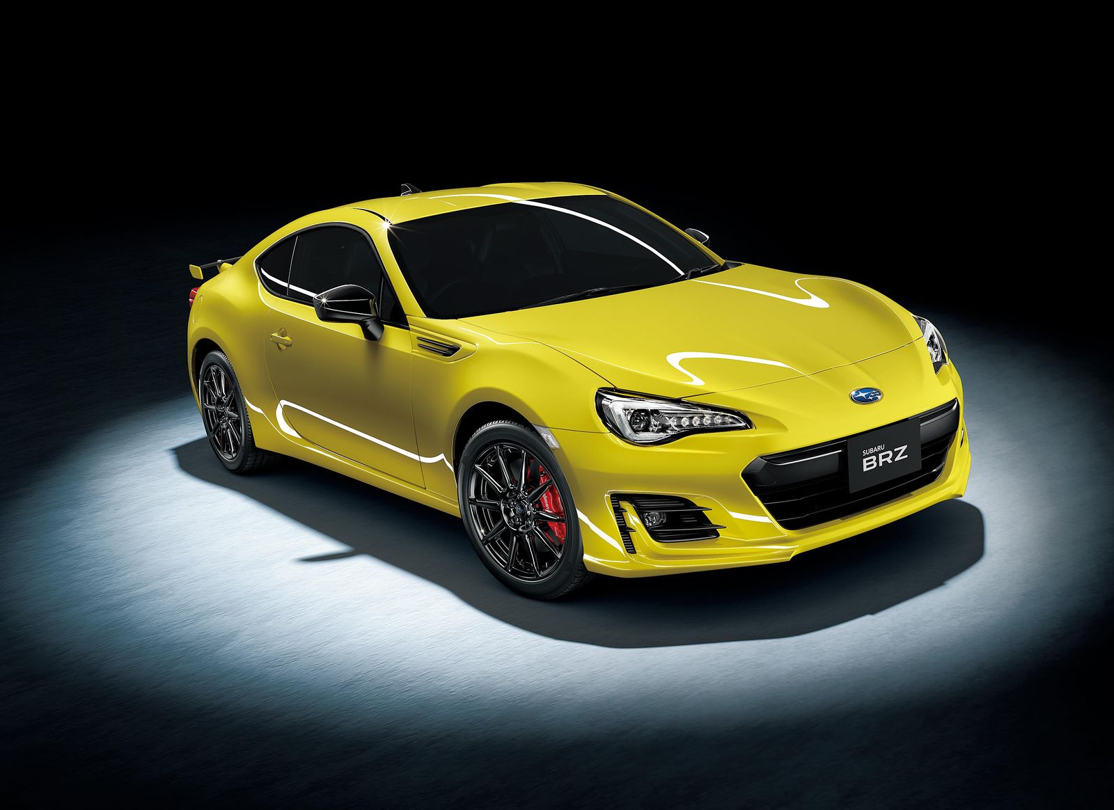 Vibrant Yellow Subaru BRZ Sports Car Wall Art