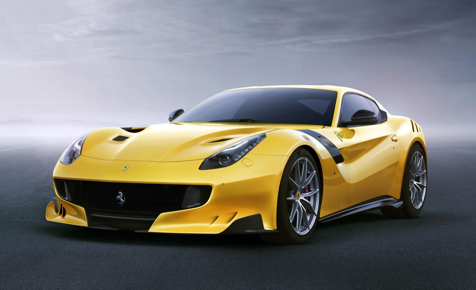 Yellow Ferrari Sports Car Wall Art
