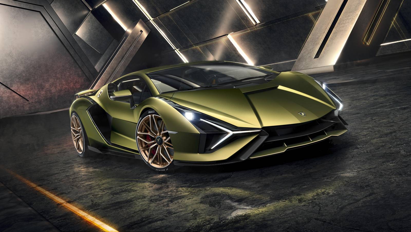 Futuristic Gold Sports Car Wall Art