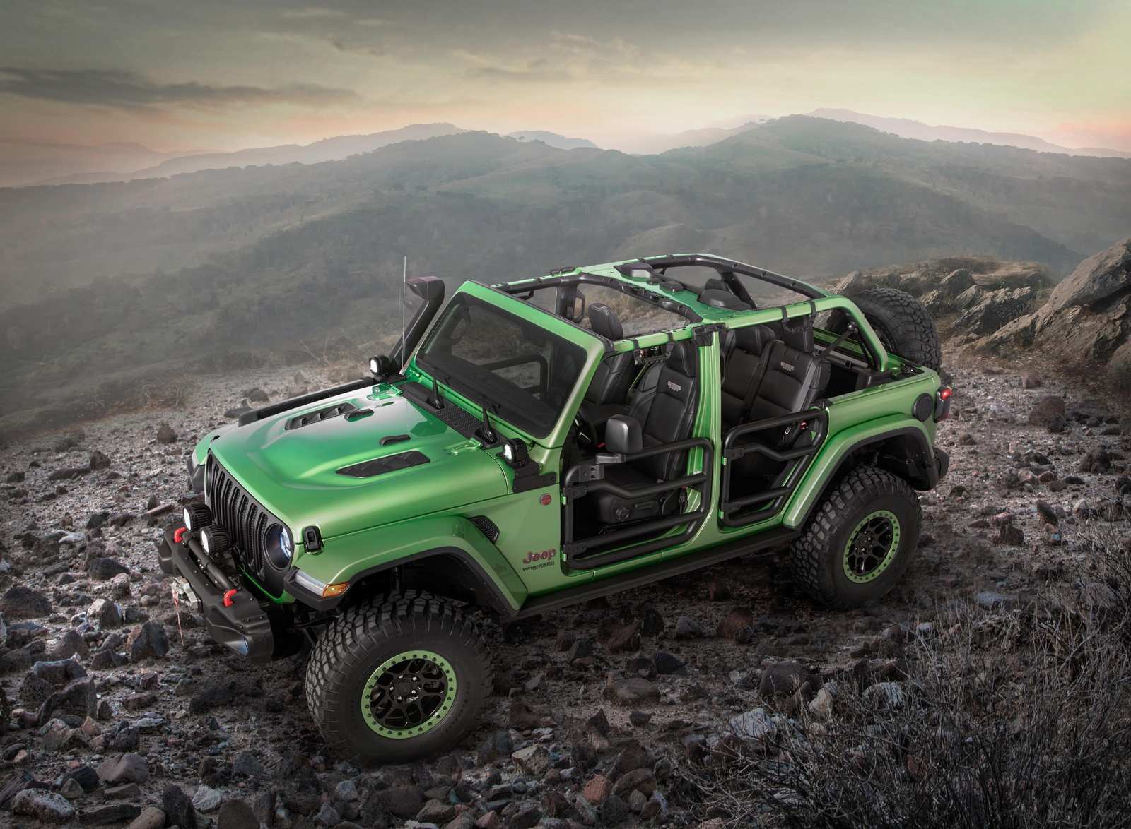 Off-Road Adventure Green Jeep Wall Art