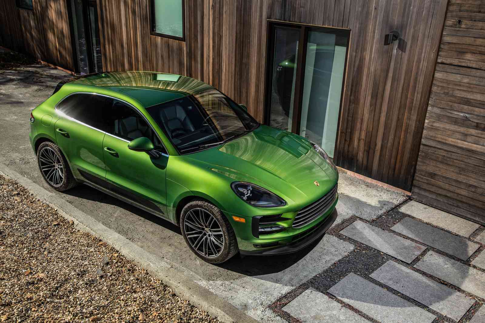 Vibrant Green Luxury SUV Porsche Wall Art