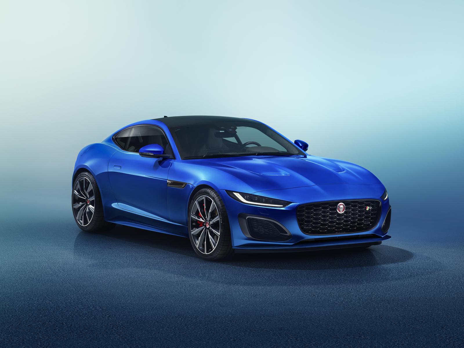 Striking Blue Jaguar Sports Car Wall Art