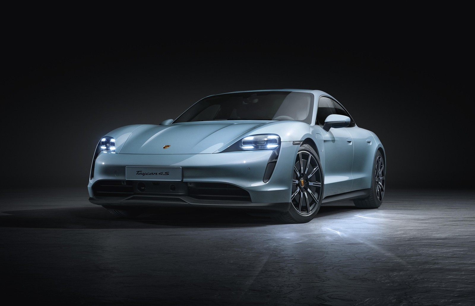 Sleek Blue Porsche Taycan 4S Wall Art