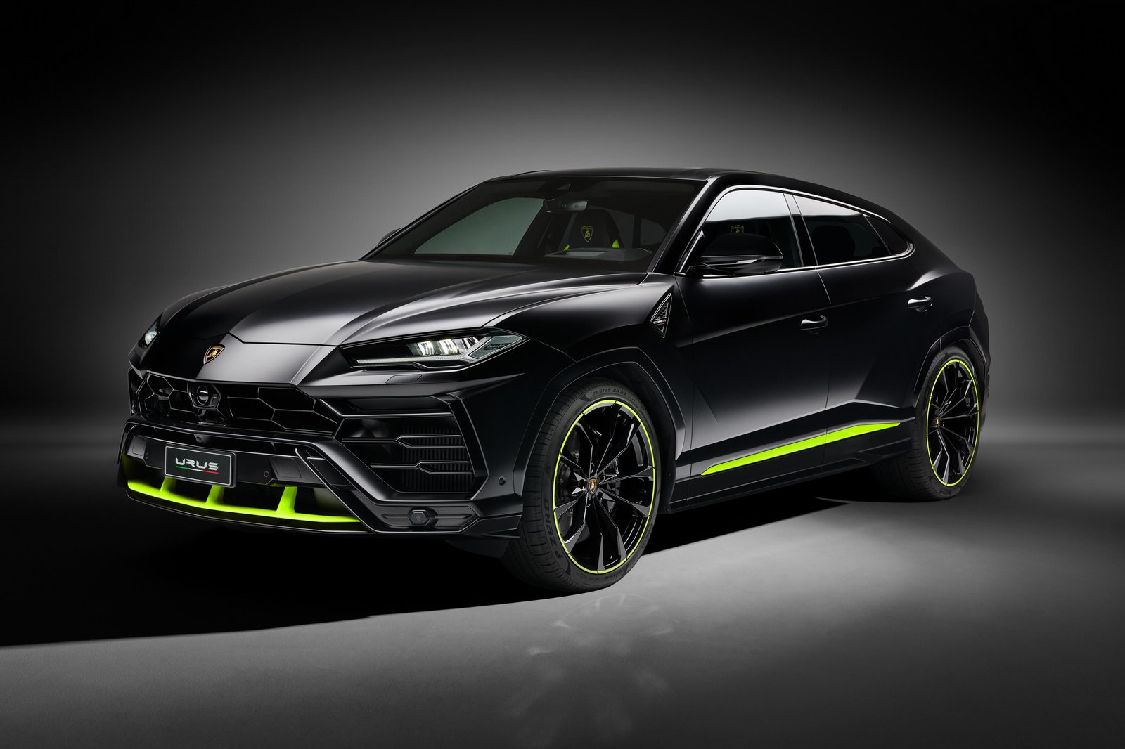 Black Lamborghini Urus Neon Accent Wall Art