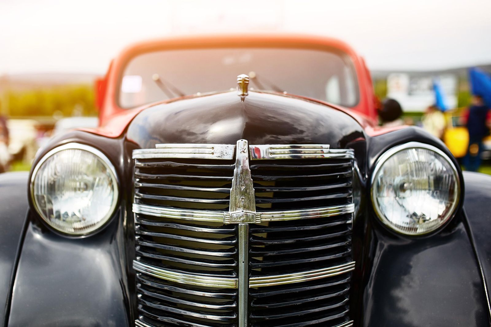 Vintage Chrome Grille Classic Car Wall Art