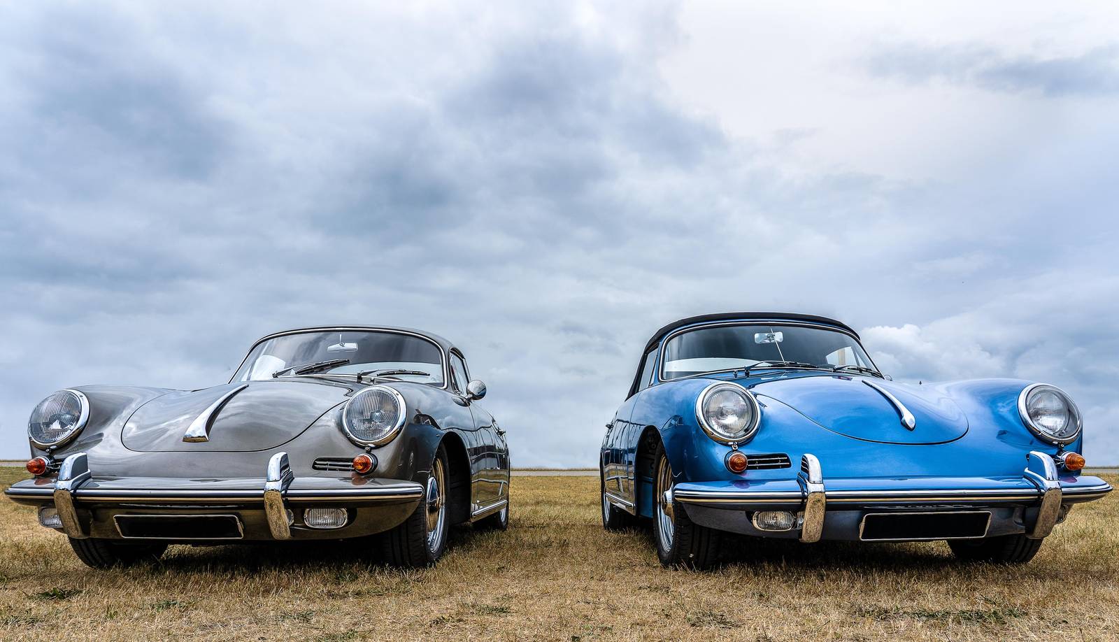 Classic Porsche Duo Vintage Car Wall Art