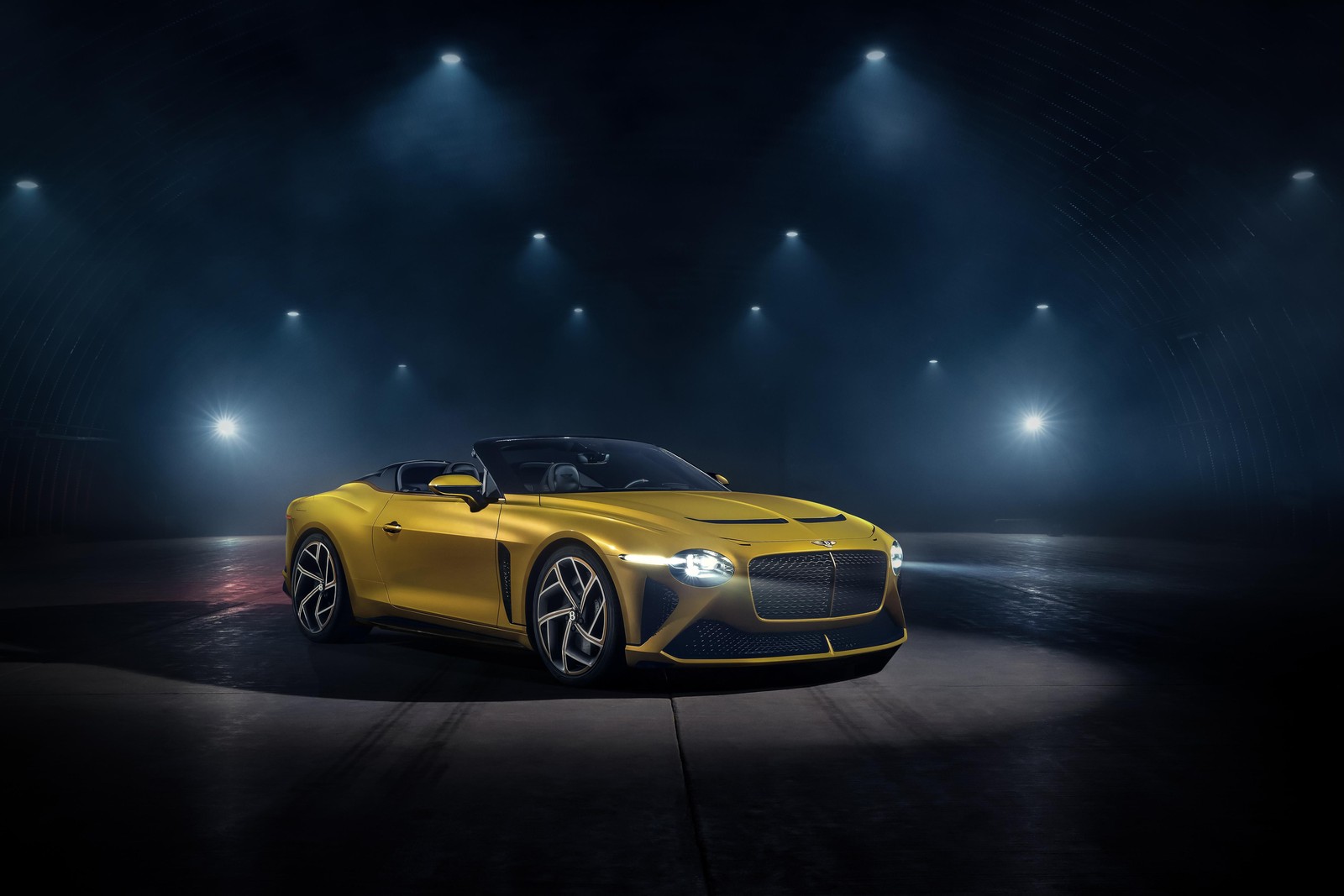 Luxury Yellow Convertible Car Wall Art Wall Art