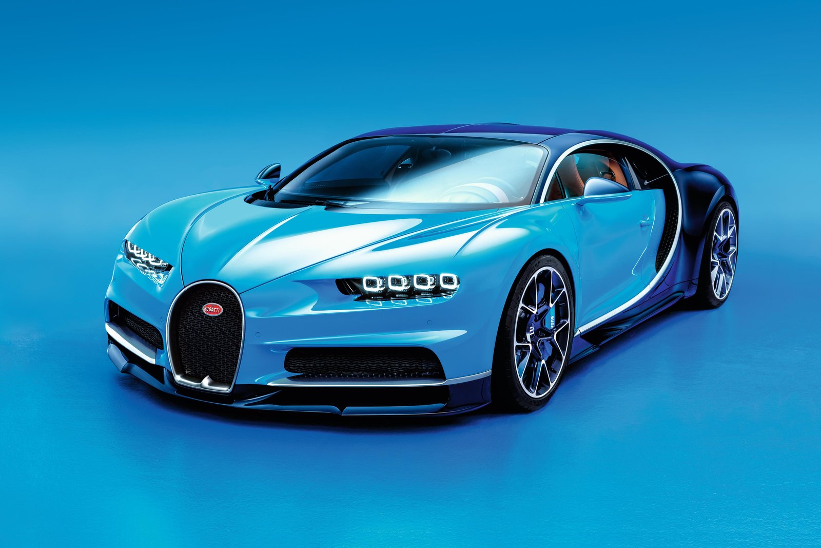Stunning Bugatti Chiron Blue Wall Art