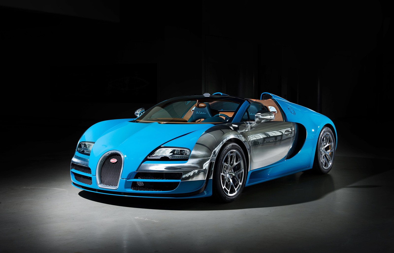 Luxury Blue Bugatti Veyron Car Wall Art
