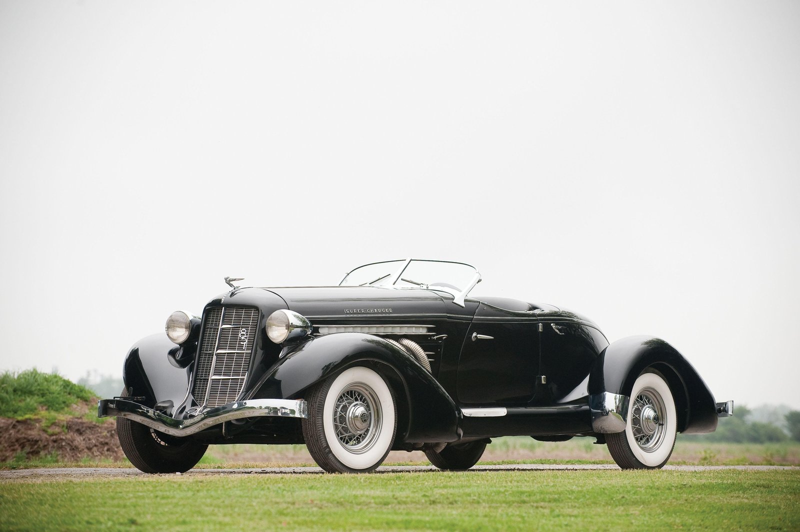 Classic Black Auburn Boattail Speedster Wall Art
