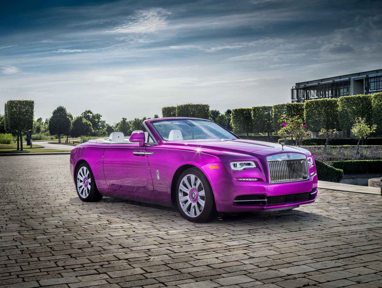 Luxury Pink Convertible Car Wall Art