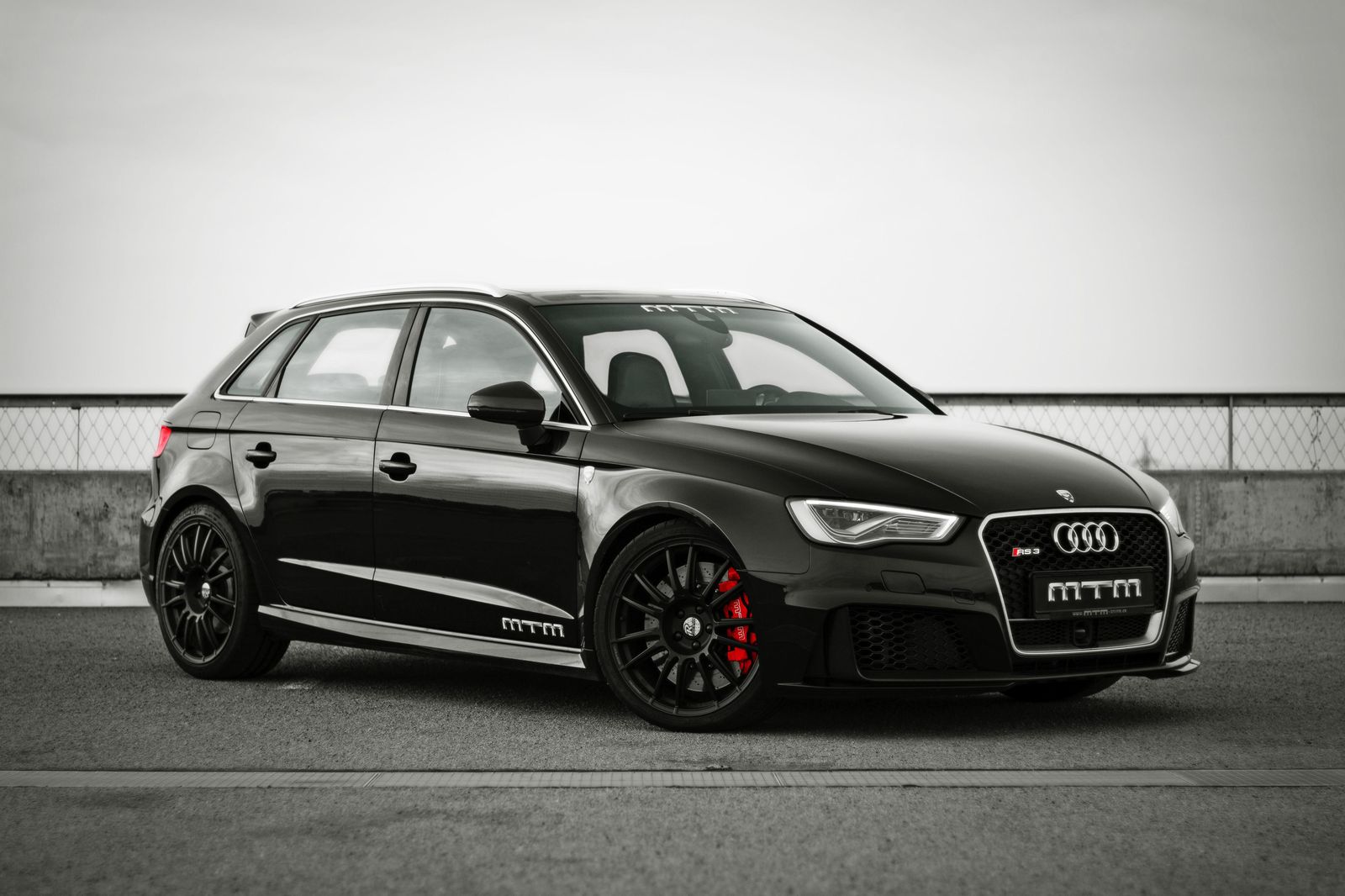 Sleek Black Audi RS3 Performance Wall Art