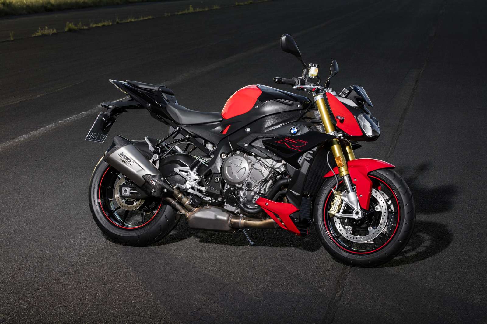 Dynamic Red & Black Motorcycle Wall Art