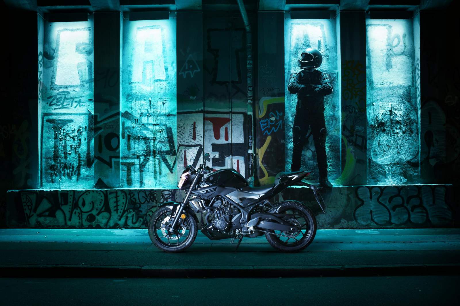 Urban Rider Motorcycle & Graffiti Wall Art