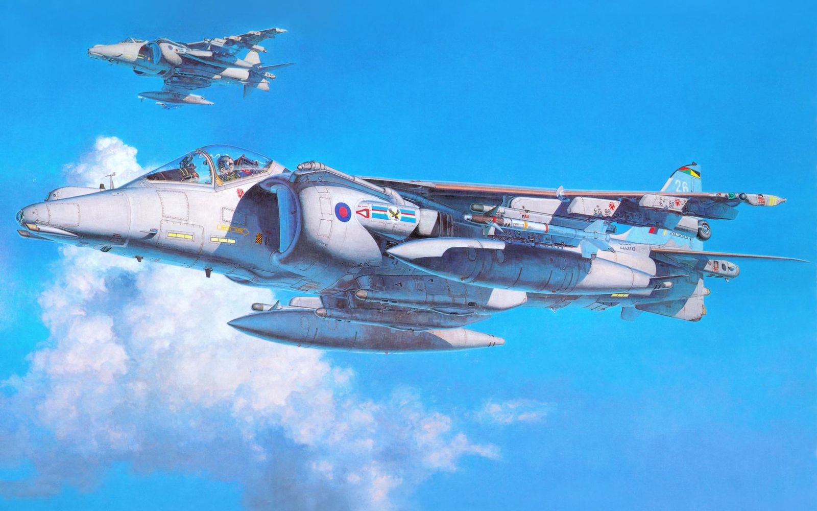 Harrier Jets in Formation Wall Art