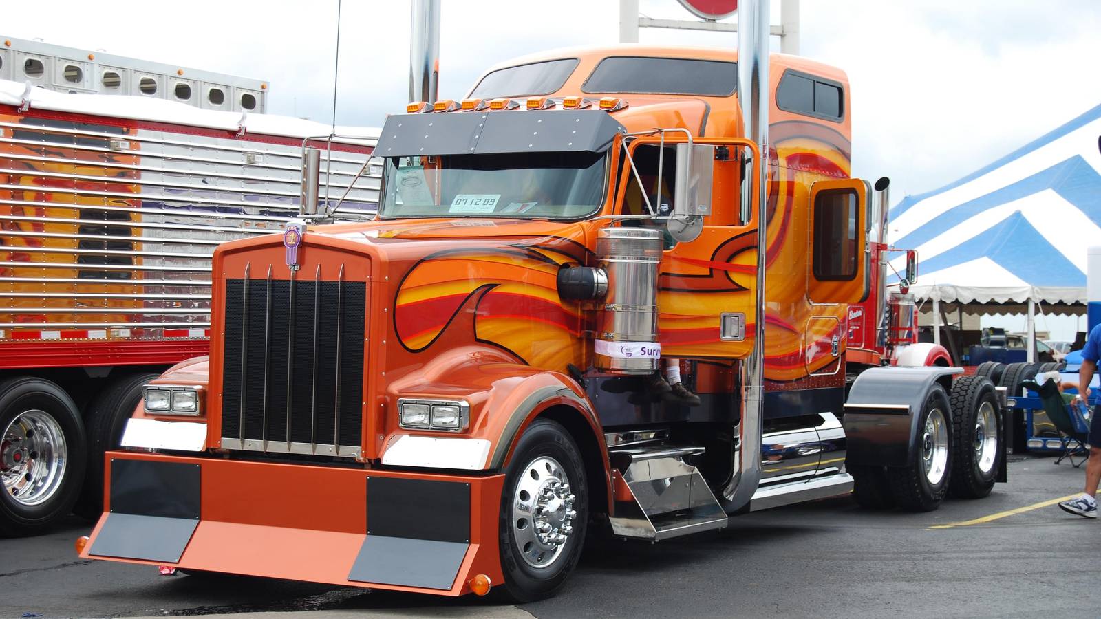 Custom Flame Truck Art Wall Art