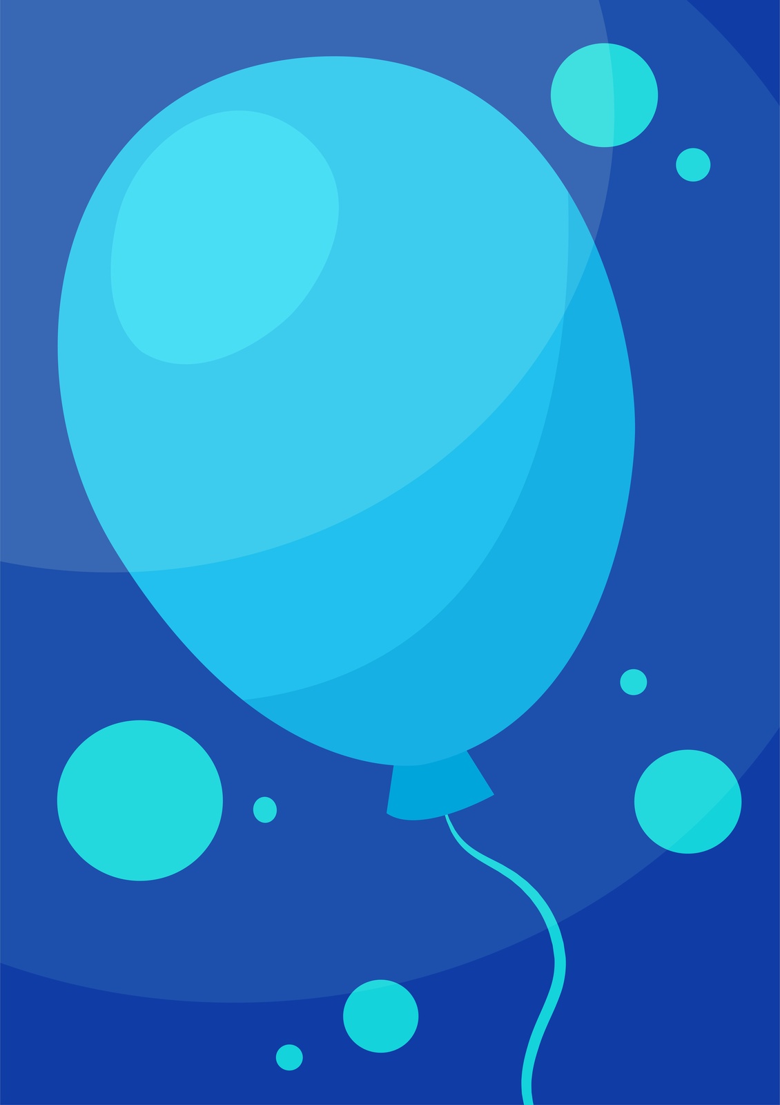 Blue Balloon Celebration Wall Art