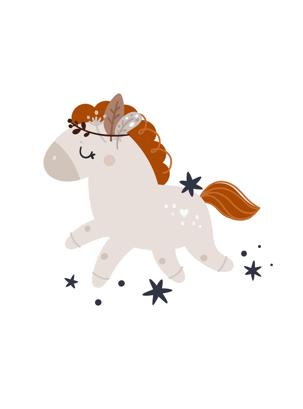 Boho Dreamy Horse Wall Art Wall Art