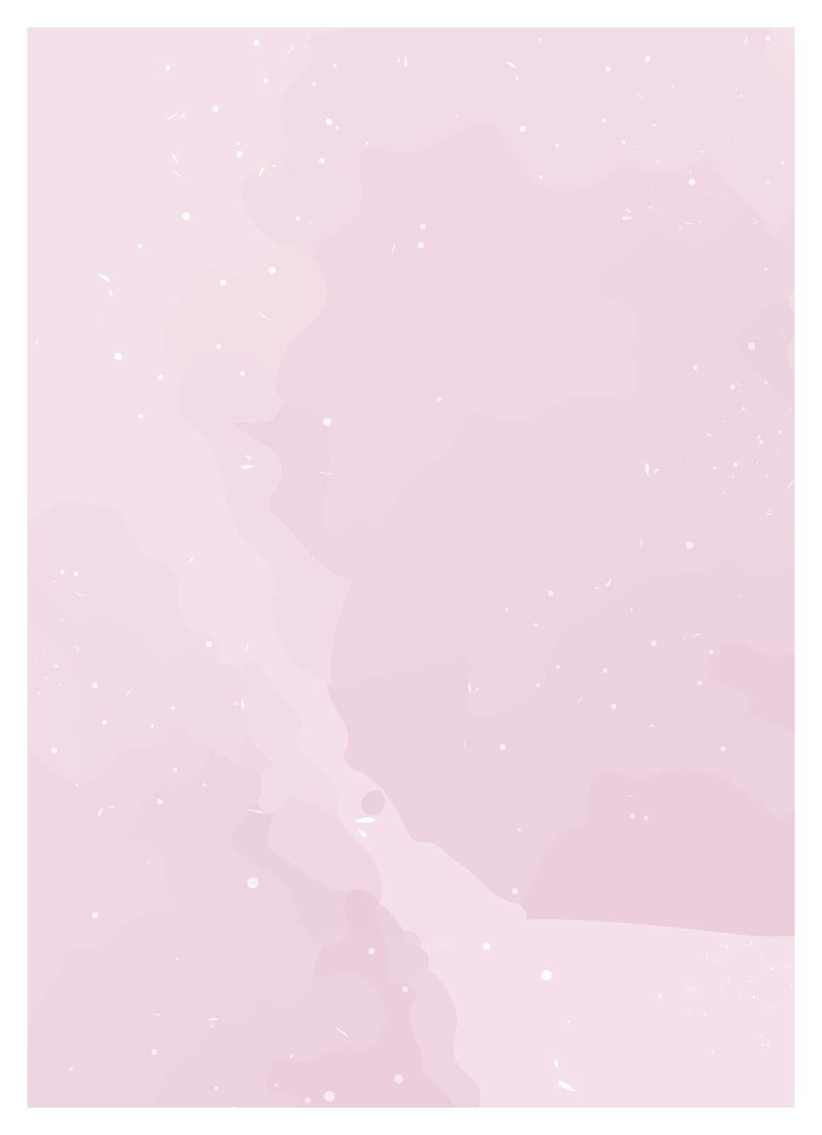Soft Pink Watercolor Swirls Wall Art