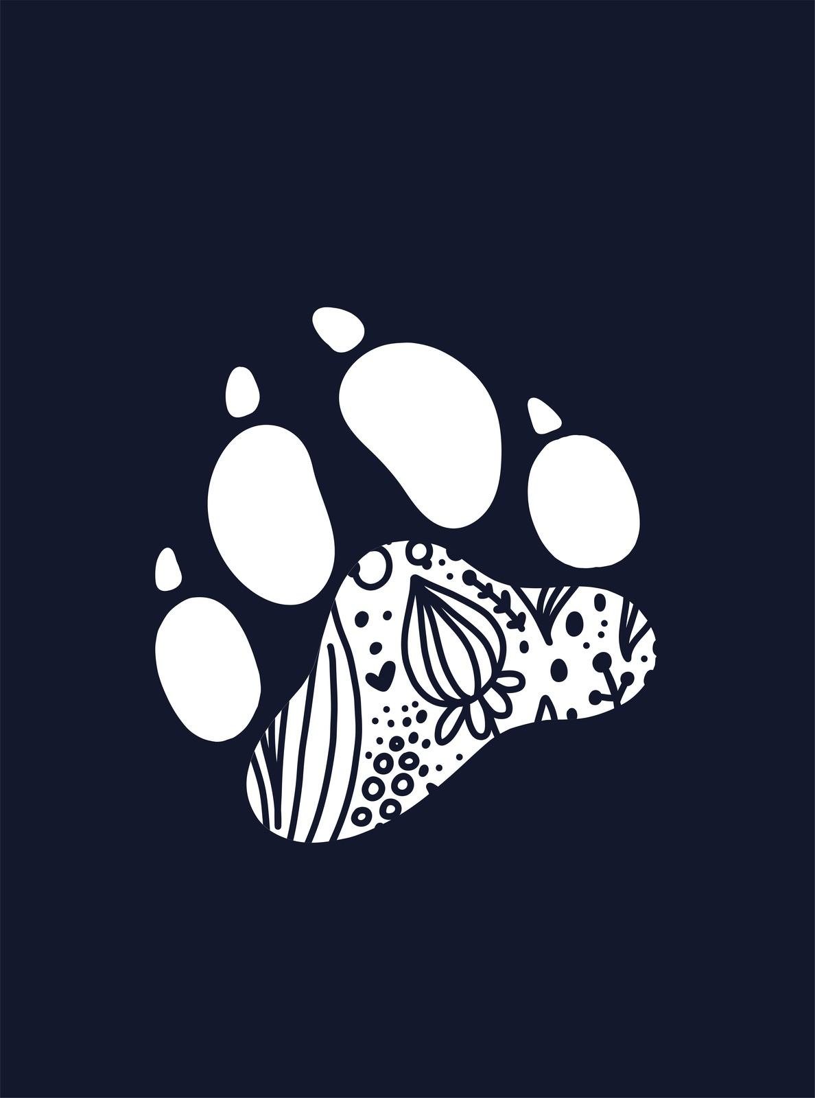 Bohemian Paw Print Wall Art Wall Art