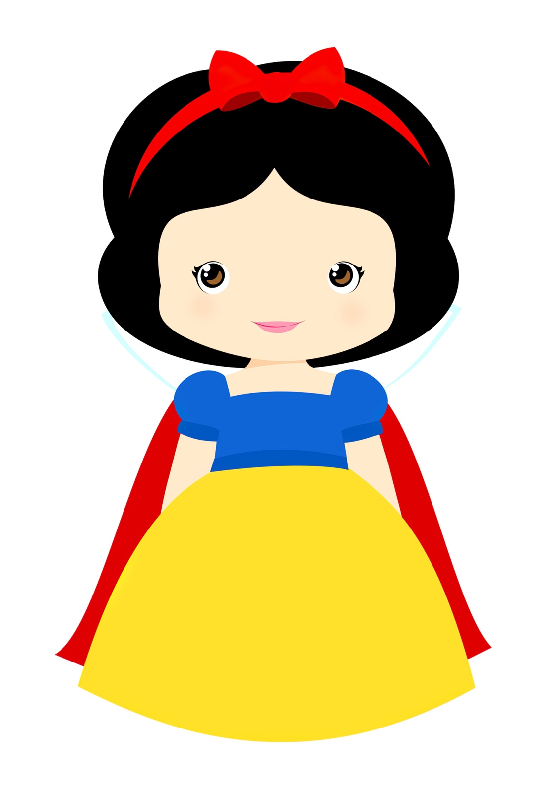 Adorable Snow White Chibi Wall Art for Kids' Room