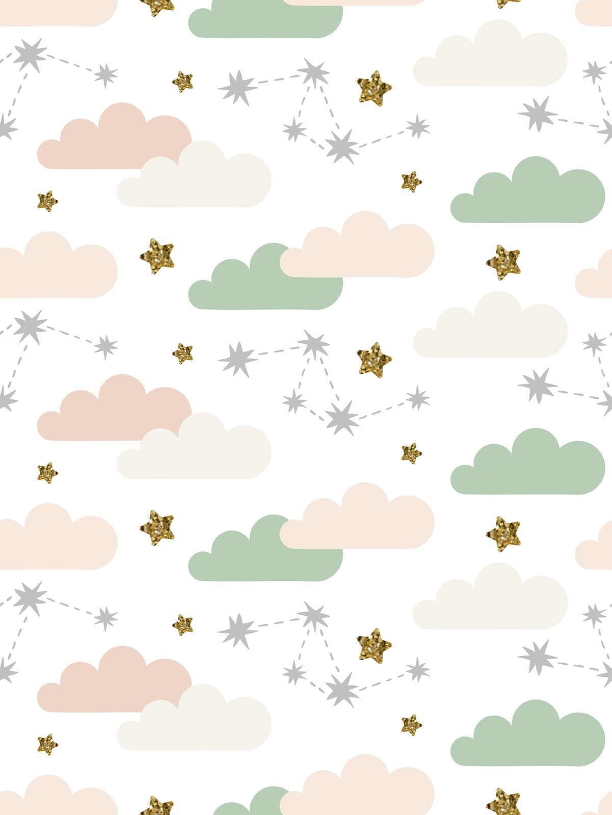 Celestial Dreams Cloud & Star Wall Art