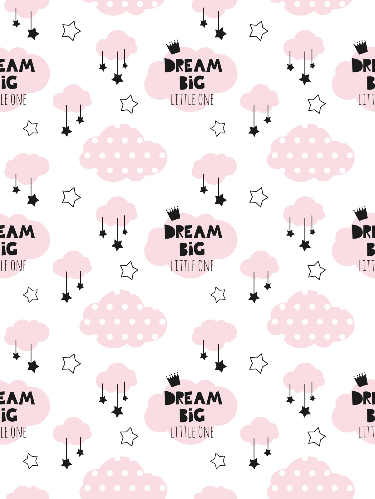 Dream Big Little One Clouds & Stars Wall Art