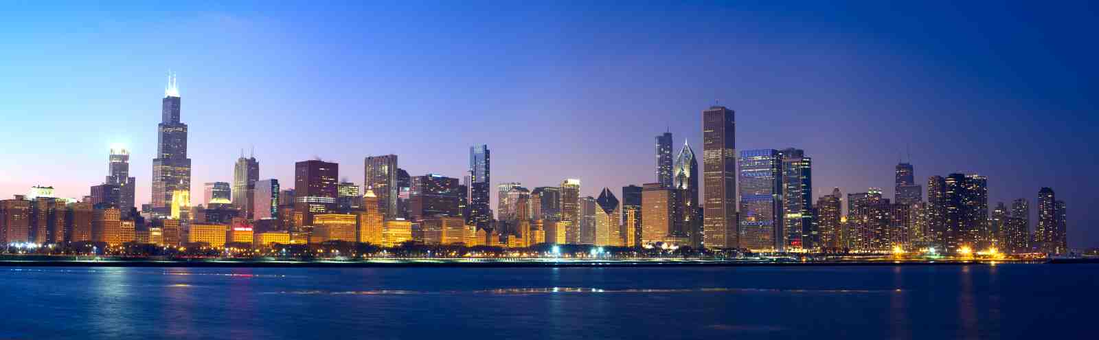 Chicago Skyline at Dusk Wall Art