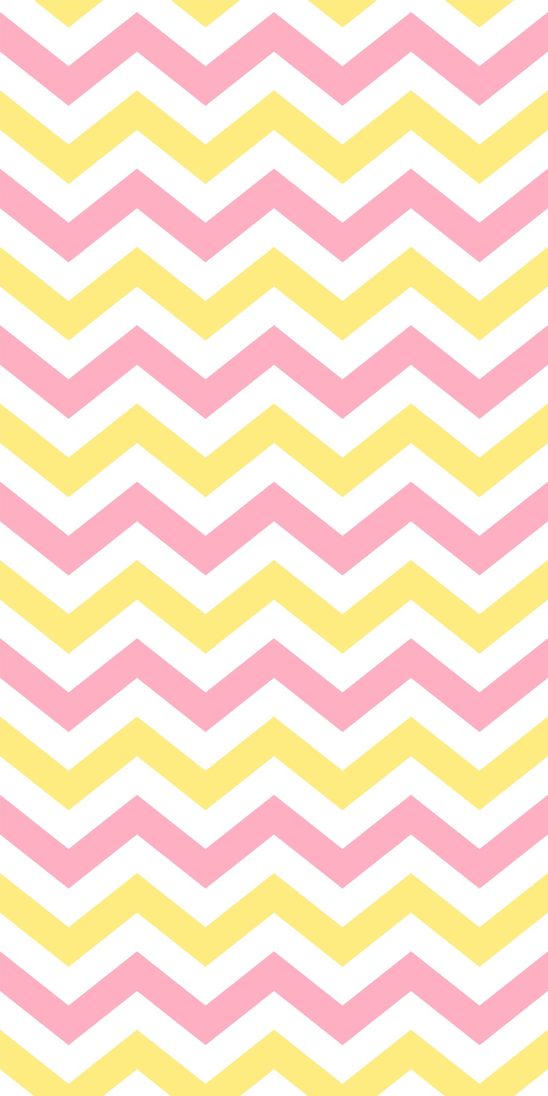 Playful Pink & Yellow Chevron Pattern Wall Art