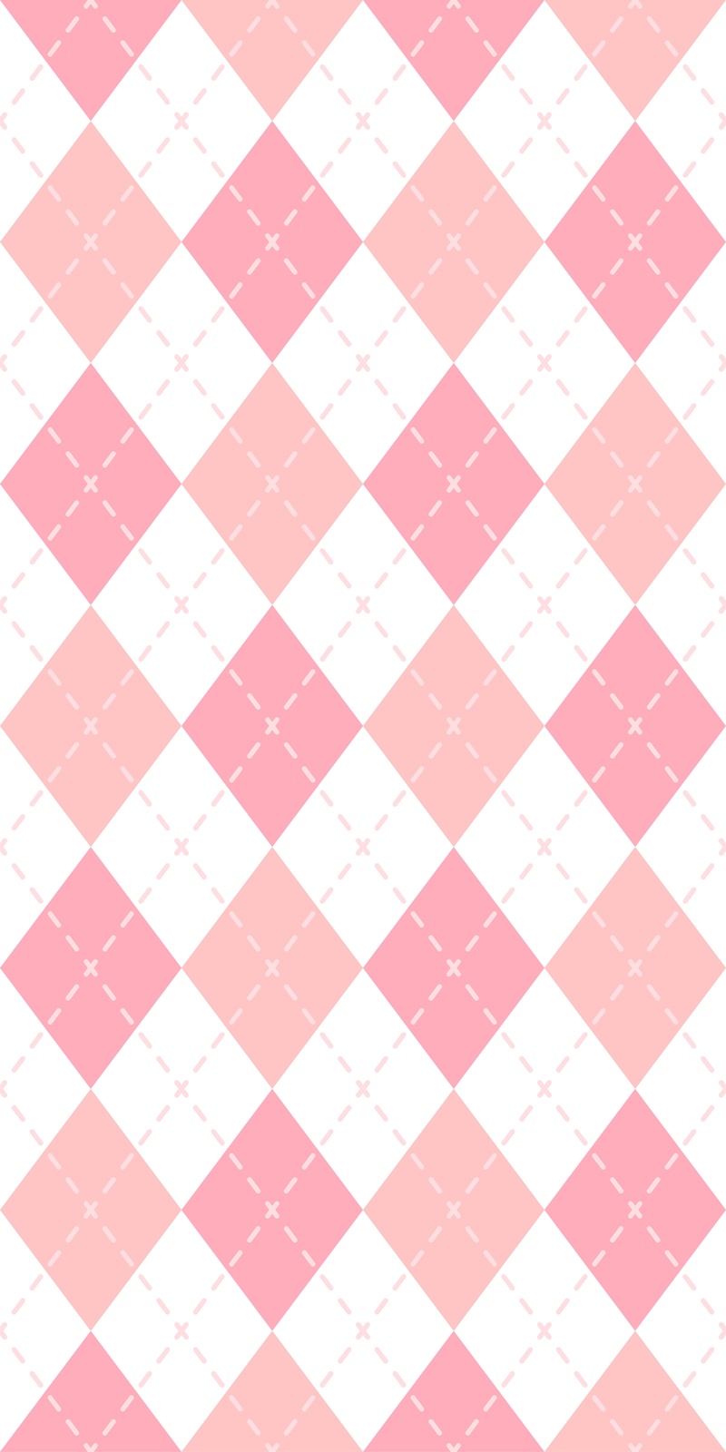 Soft Pink Argyle Diamond Pattern Wall Art