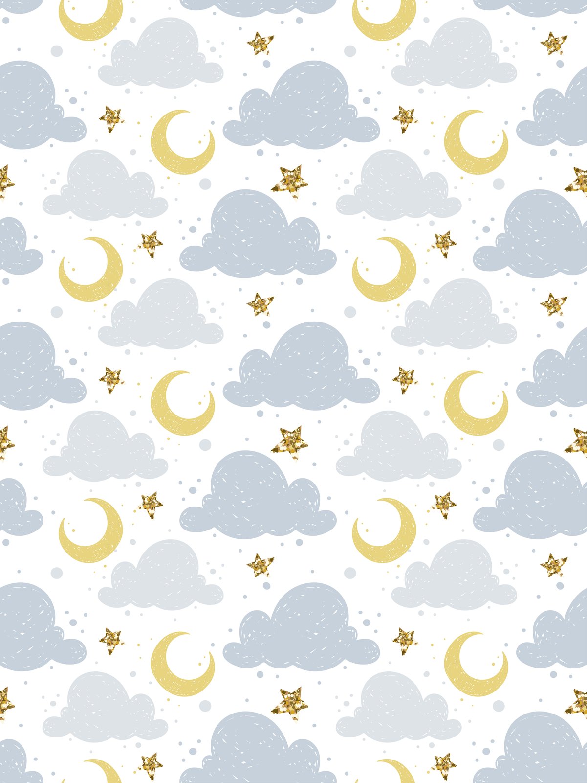 Dreamy Clouds & Stars Nursery Wall Art