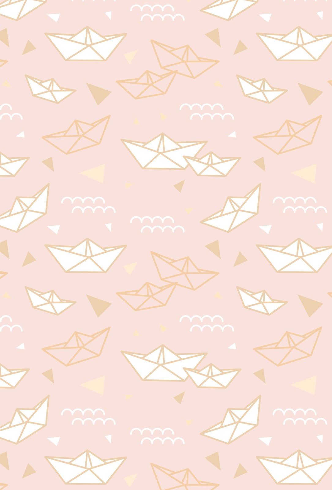 Whimsical Paper Boats Pastel Wall Art