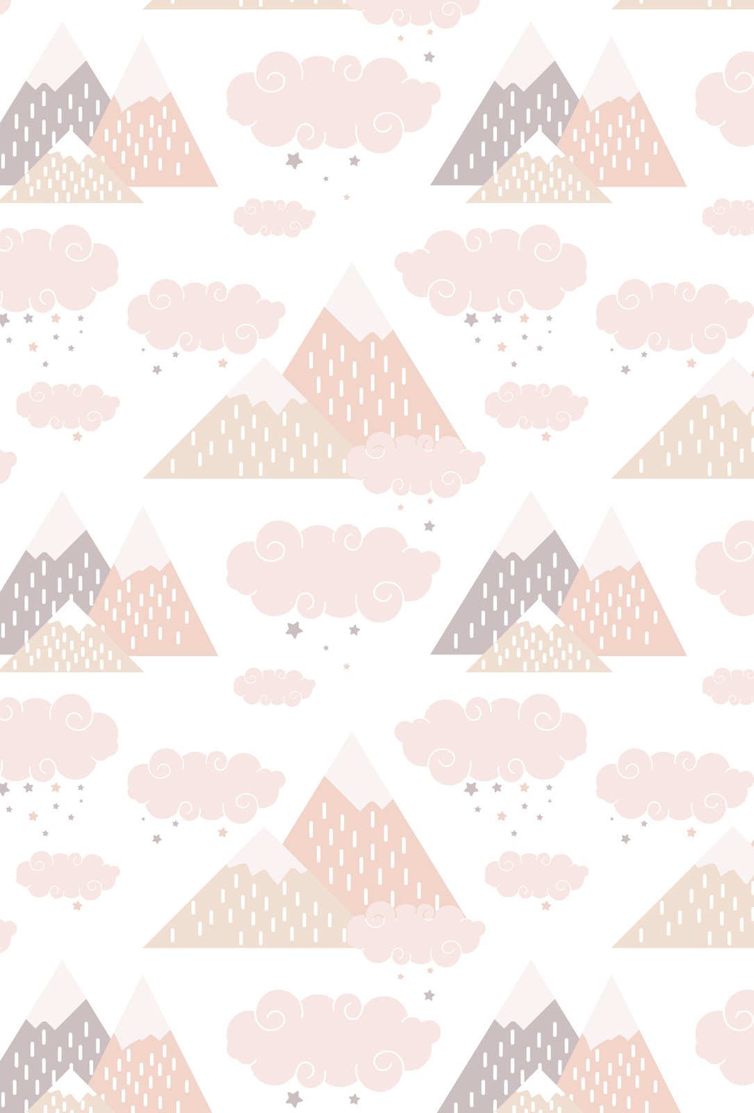 Dreamy Mountain & Cloud Wall Art