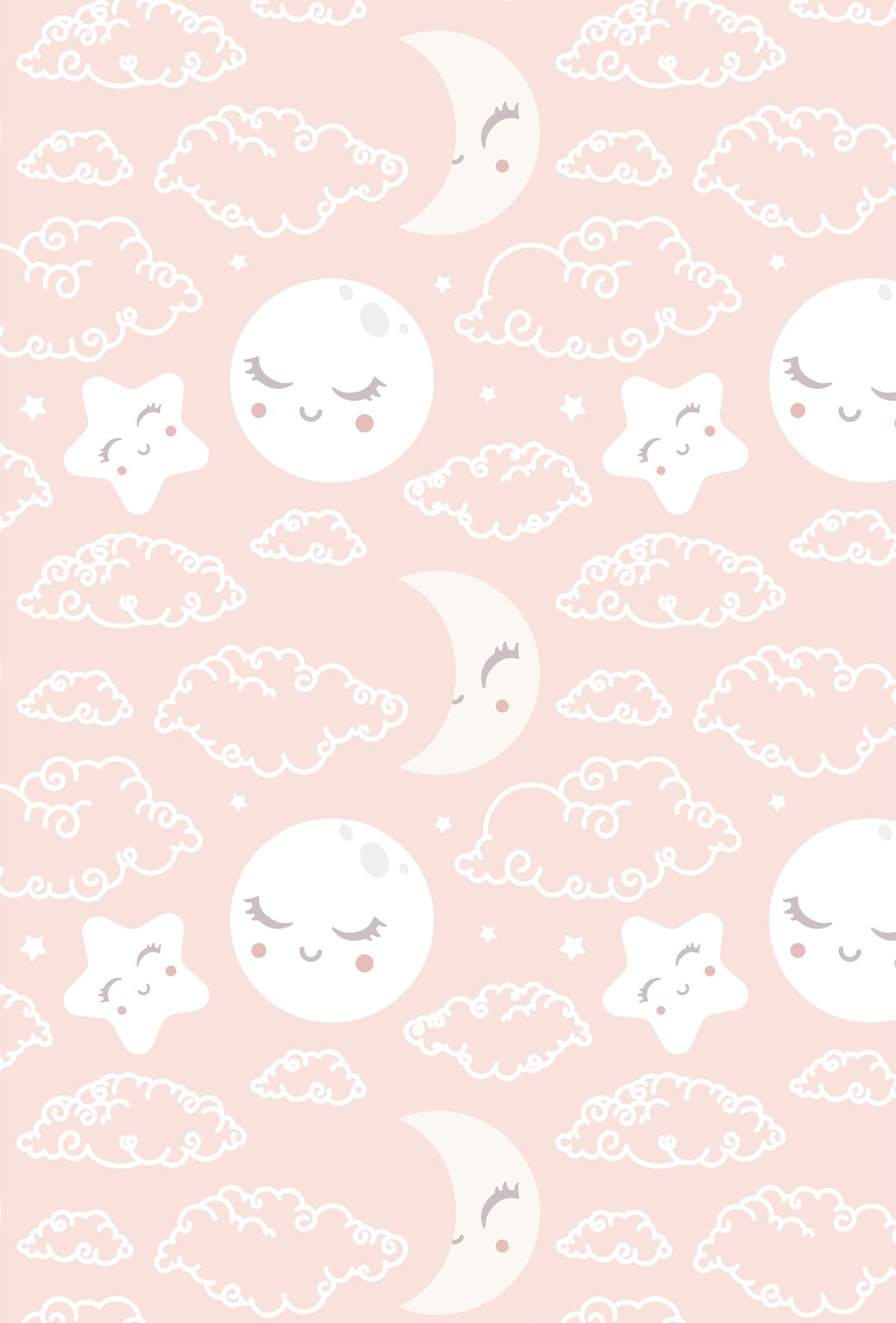 Cute Moon & Stars Nursery Art Wall Art