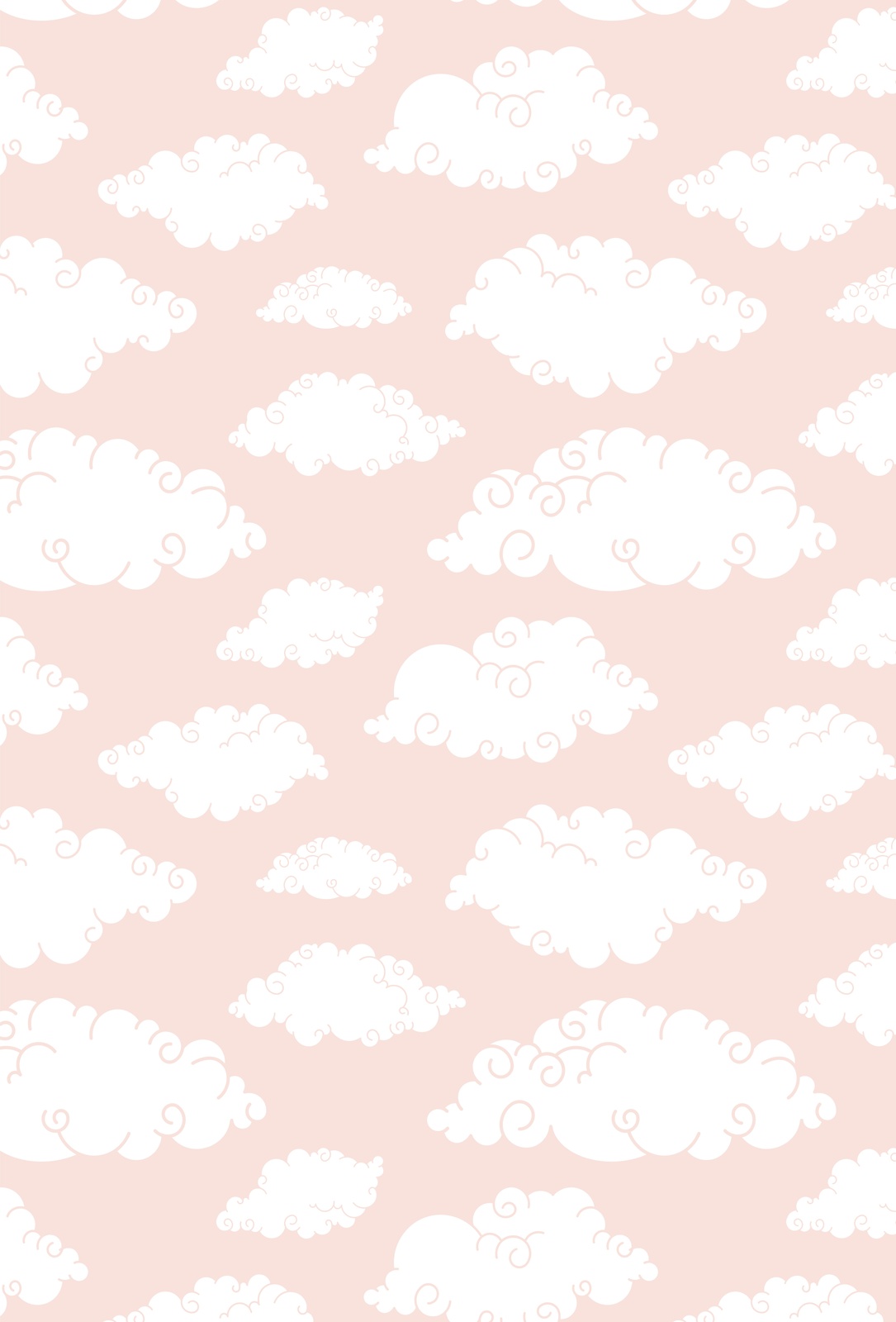 Dreamy Cloudscape Pastel Pink Wall Art