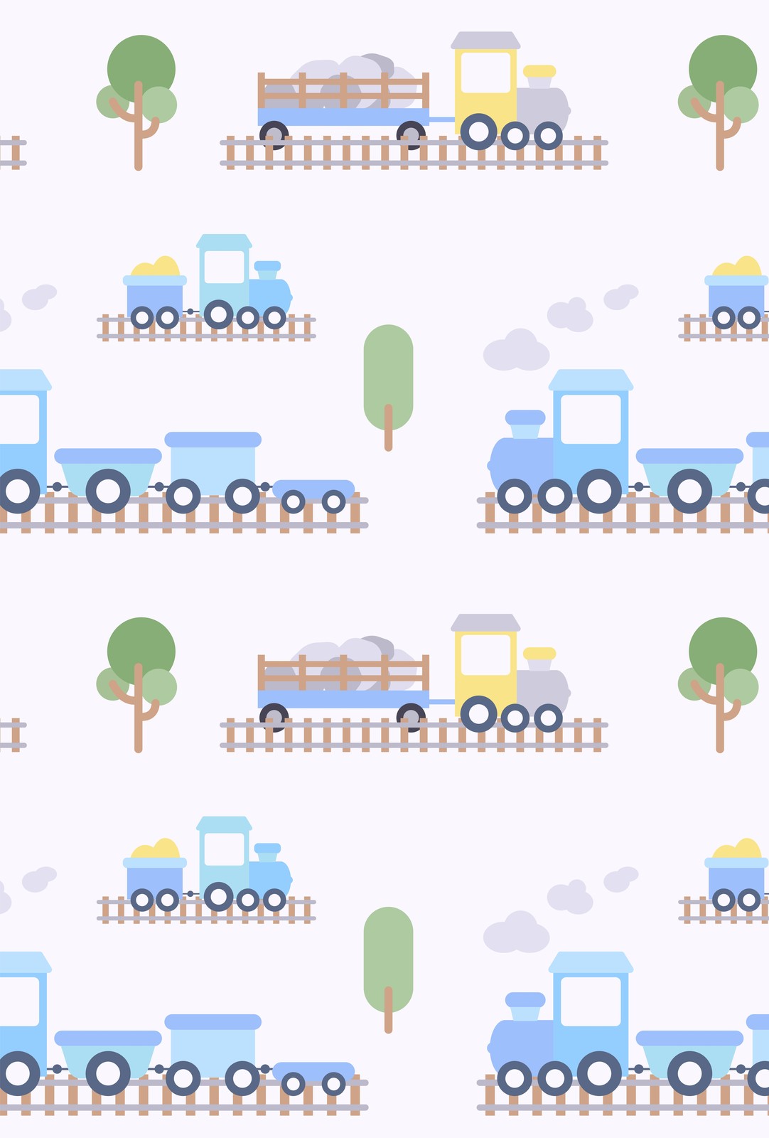 Cute Train Nursery Art Wall Art