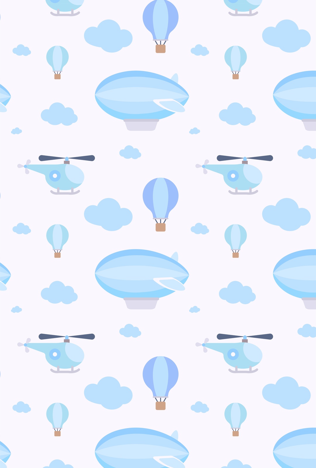 Whimsical Airships & Helicopters Wall Art