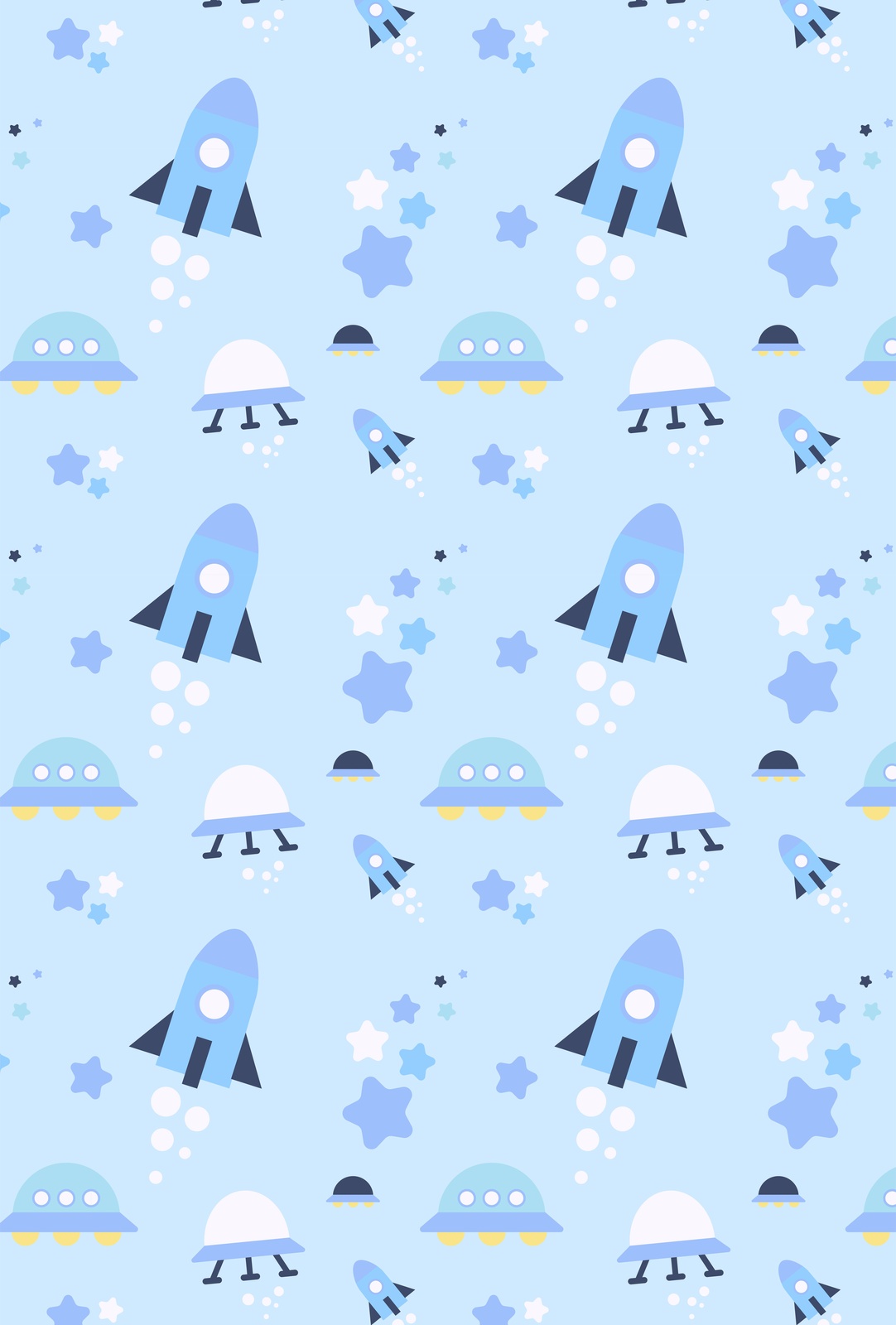 Whimsical Space Adventure Rocket & UFO Wall Art