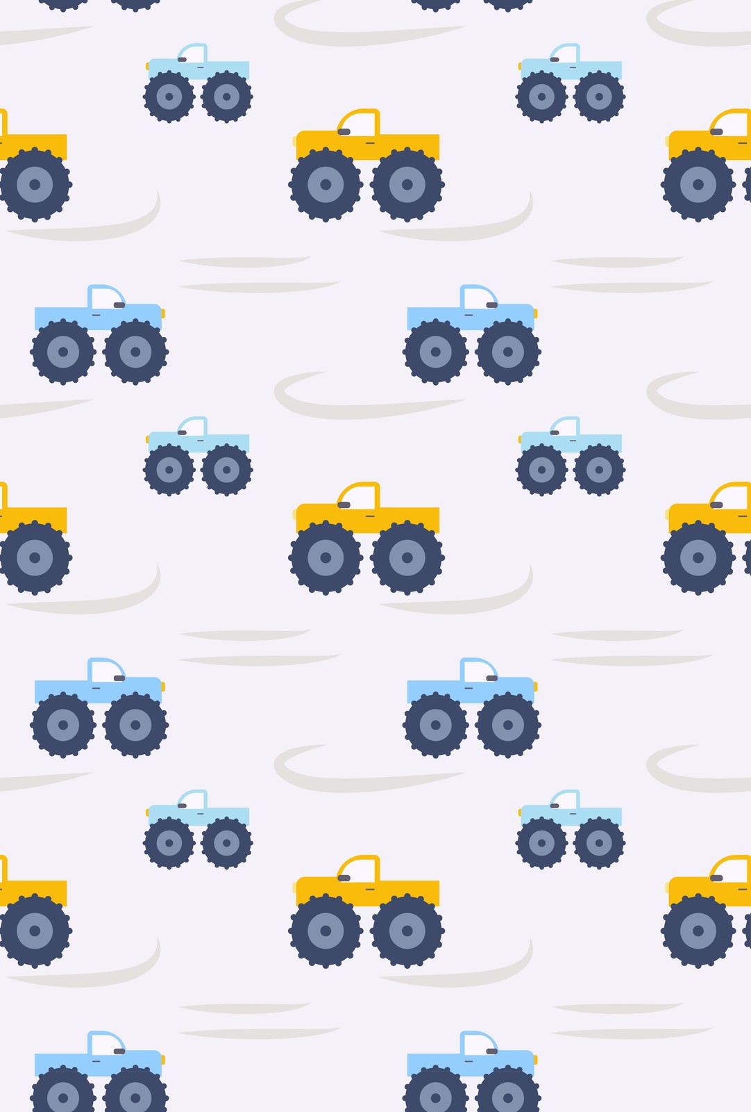 Fun Monster Truck Patterns Wall Art