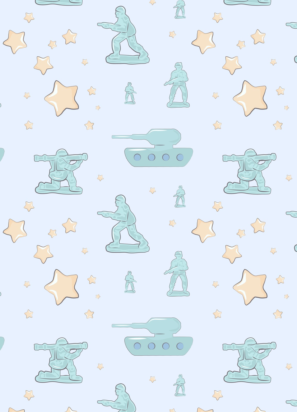 Toy Soldier & Tank Art Wall Art for Boys Room